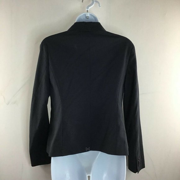 Land's End Women's Suit Tuxedo Blazer Black Two Button Long Sleeve Size 4 - Picture 3 of 9